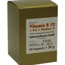 Vitamin B12 (Cobalamin)-Vitamin B12 + B6 + Folsäure Komplex N Kapseln, 60 St