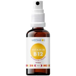 Mediakos Vitamin B9 (Folsäure)|Vitamin B6 (Pyridoxin)-Vitamin B12 + B6 + Folsäure Vital Spray, 20 ml