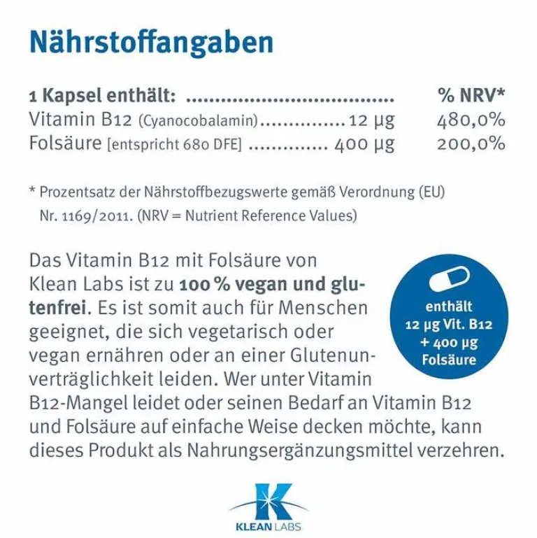 Vitamin B12 + Folsäure Kapseln, 100 St^Douglas Laboratories Online