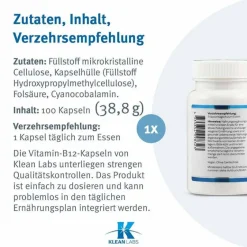 Vitamin B12 + Folsäure Kapseln, 100 St^Douglas Laboratories Online