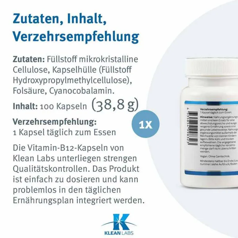 Vitamin B12 + Folsäure Kapseln, 100 St^Douglas Laboratories Online
