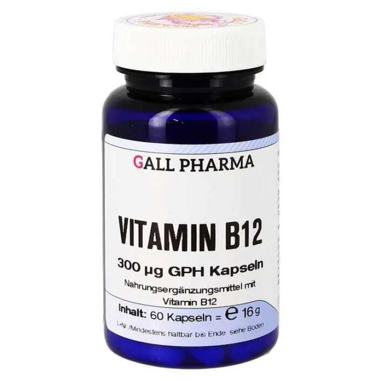 Hecht Pharma Vitamin B12 300 µg GPH Kapseln, 60 St- Vitamin B12 (Cobalamin)