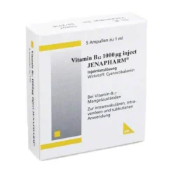 Jenapharm Vitamin B12 (Cobalamin)-Vitamin B12 1000 µg Inject Ampullen, 5X1 ml