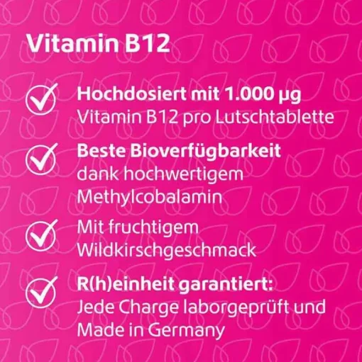 R(h)ein Nutrition Vitamin B12 1.000 µg Lutschtabletten vegan, 120 St- Vitamin B12 (Cobalamin)