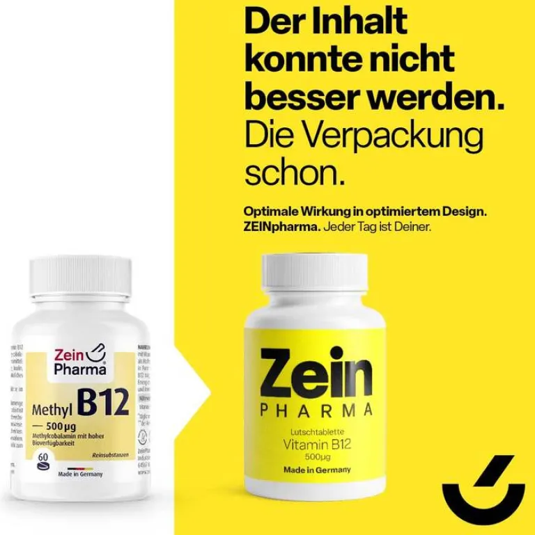 Zein Pharma Vitamin B12 (Cobalamin)-Vitamin B12 500 µg Methylcobalamin Lutschtabletten, 60 St