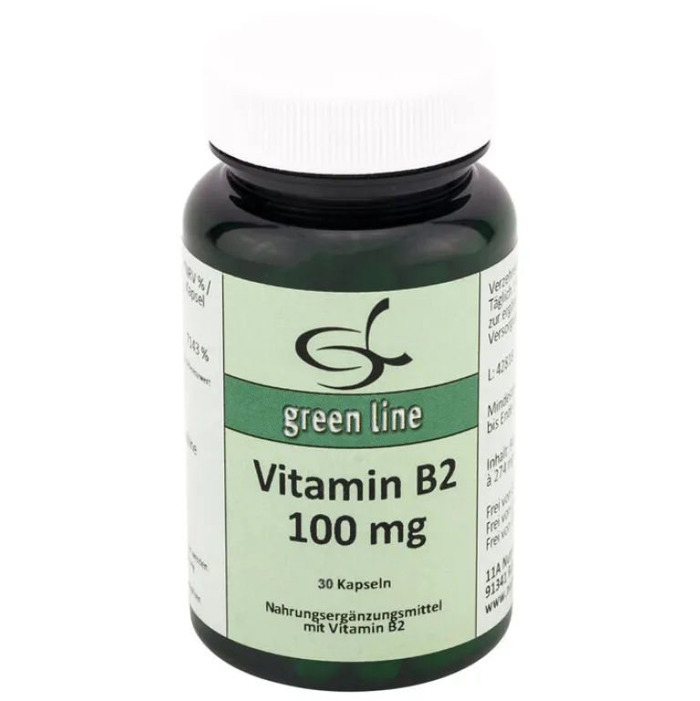 Green line Nutritheke Vitamin B2 100 mg Kapseln, 30 St- Vitamin B2 (Riboflavin)