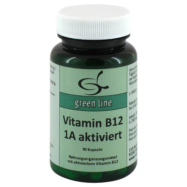 Vitamin B12 1A aktiviert Kapseln, 90 St^Green line Nutritheke Hot