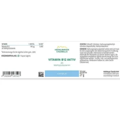 Vitamin B12 aktiv Methylcobalamin Kapseln, 60 St^Heidelberger Chlorella Sale