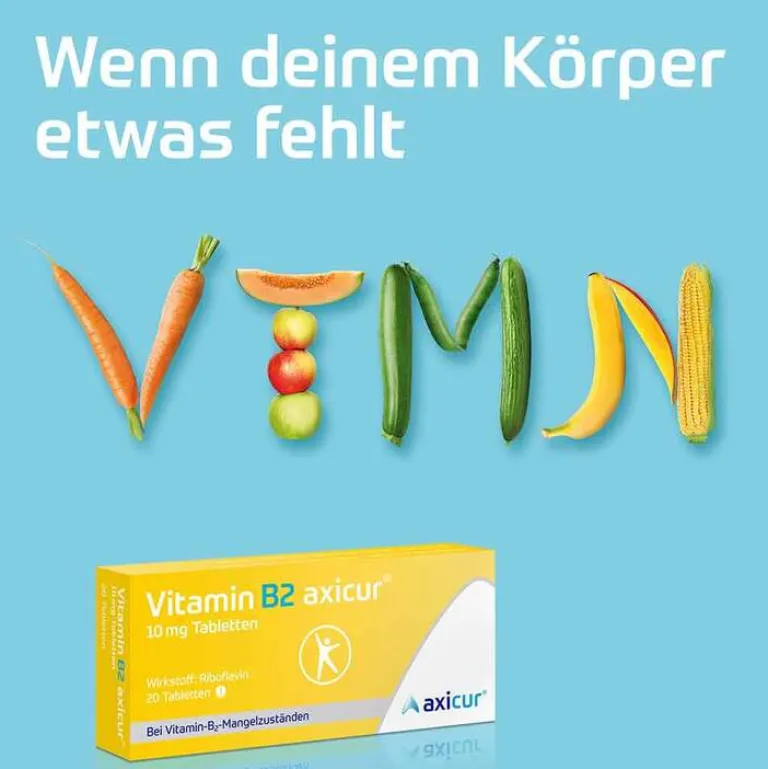 axicur Vitamin B2 (Riboflavin)-Vitamin B2 ® 10 mg Tabletten, 20 St