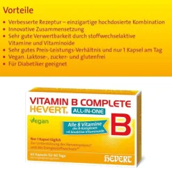Hevert Vitamin B Komplex-Vitamin B Complete all-in-one Kapseln, 60 St