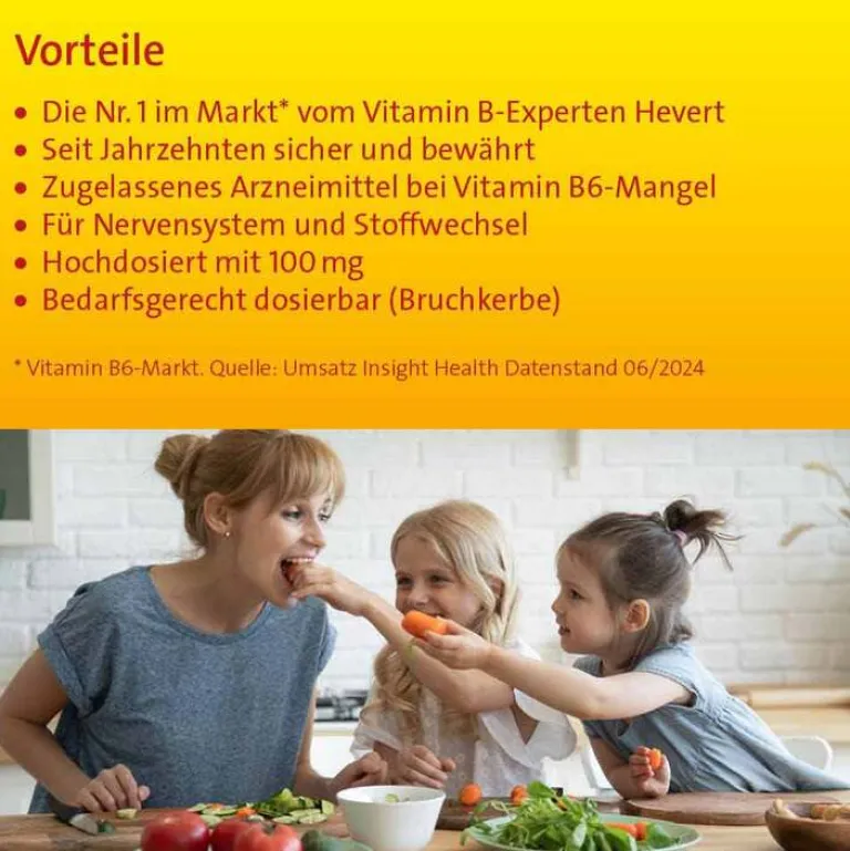 Hevert Vitamin B6 Tabletten, 200 St- Vitamin B6 (Pyridoxin)