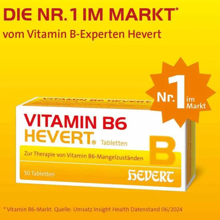 Hevert Vitamin B6 Tabletten, 200 St- Vitamin B6 (Pyridoxin)