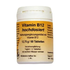 Vitamin B12 Hochdosiert Tabletten, 60 St- Vitamin B12 (Cobalamin)