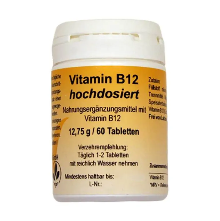 Vitamin B12 Hochdosiert Tabletten, 60 St- Vitamin B12 (Cobalamin)