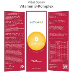Mediakos Vitamin B Komplex Vital Spray vegan, 20 ml- Vitamin B Komplex