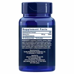 Vitamin B12 Methylcobalamin 500 µg Lutschtabletten, 100 St^Life Extension Europe New