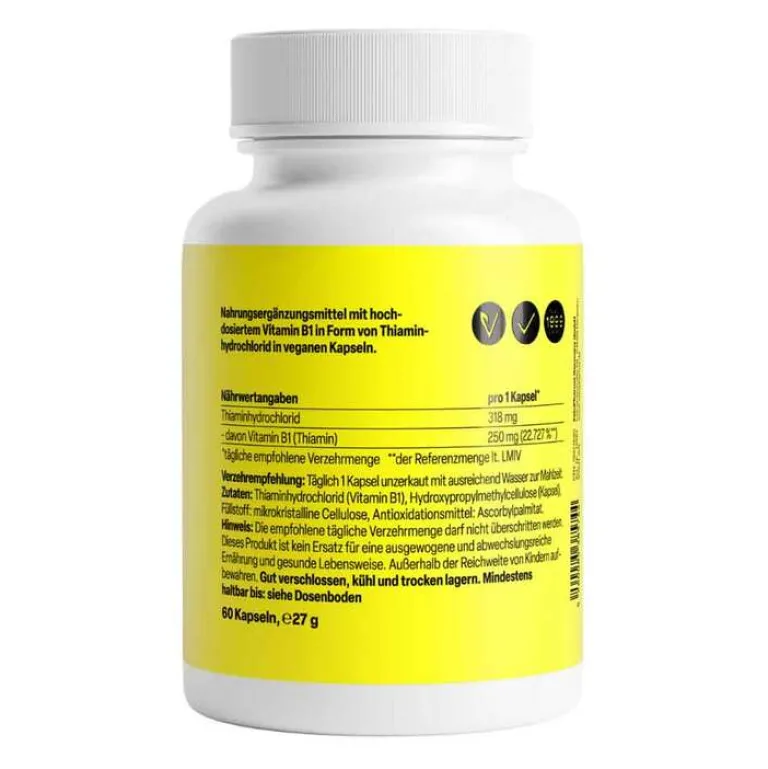 Zein Pharma Vitamin B1 (Thiamin)-Vitamin B1 Thiamin 250 mg Kapseln Zeinpharma, 60 St