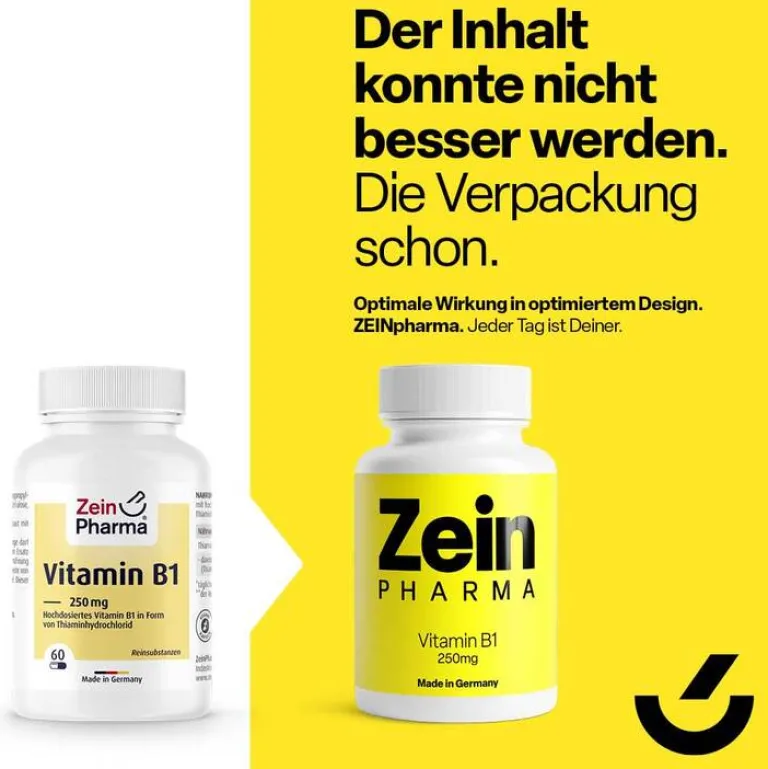 Zein Pharma Vitamin B1 (Thiamin)-Vitamin B1 Thiamin 250 mg Kapseln Zeinpharma, 60 St