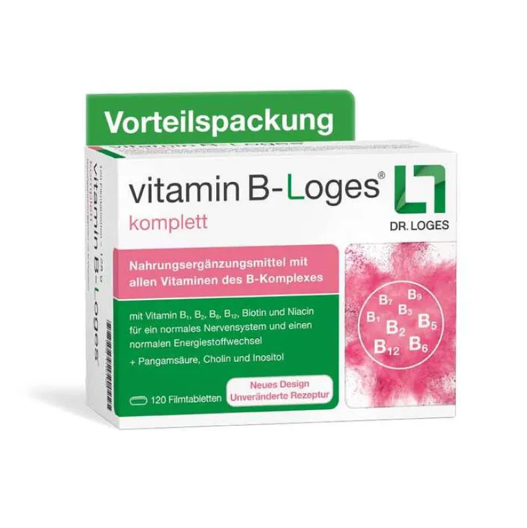 Dr. Loges vitamin B-Loges komplett Filmtabletten, 120 St- Vitamin B Komplex|Hirnleistung & Nerven