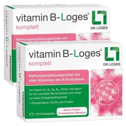 Dr. Loges vitamin B-Loges komplett Filmtabletten, 2x120 St- Vitamin B Komplex|Hirnleistung & Nerven