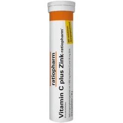 Ratiopharm Vitamin C Plus Zink- Brausetabletten, 20 St- Zink|Vitamin C (Ascorbinsäure)