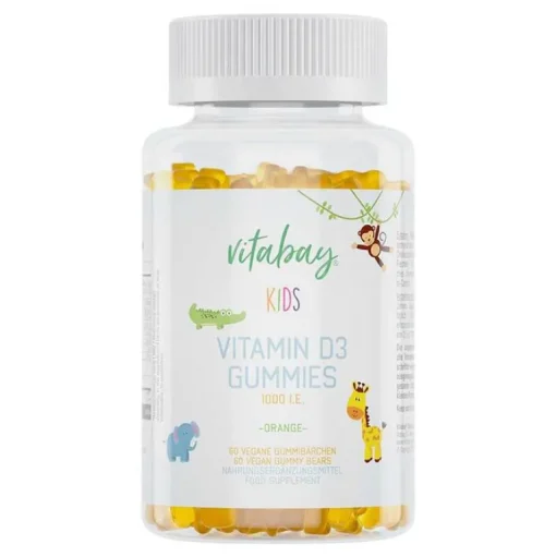 Vitabay Vitamin D (Colecalciferol)-Vitamin D3 1.000 I.E. Fruchtgummis Orange veg.Kids, 60 St