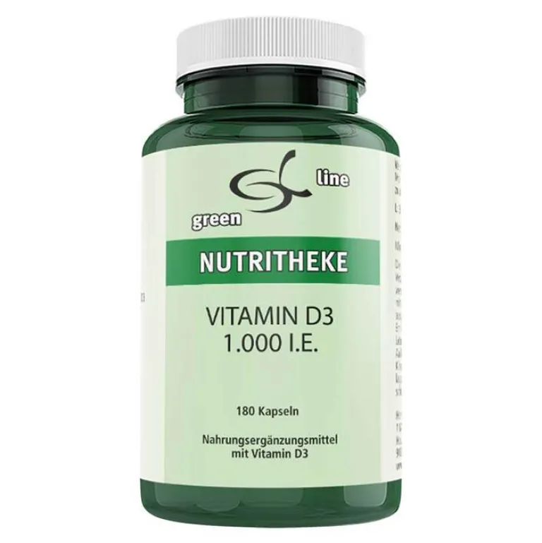 Vitamin D3 1.000 I.E. Kapseln, 180 St^Green line Nutritheke Clearance