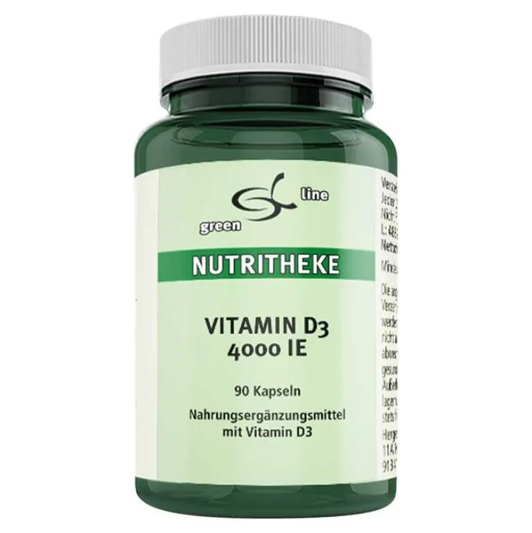 Vitamin D3 4.000 I.E. Kapseln, 90 St^Green line Nutritheke Hot