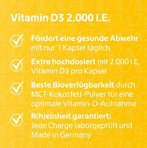 R(h)ein Nutrition Vitamin D3 2.000 I.E. Kapseln, 120 St- Vitamin D (Colecalciferol)
