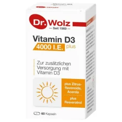 Dr. Wolz Vitamin D3 4000 I.E. plus Kapseln, 60 St- Vitamin D (Colecalciferol)