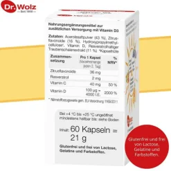 Dr. Wolz Vitamin D3 4000 I.E. plus Kapseln, 60 St- Vitamin D (Colecalciferol)