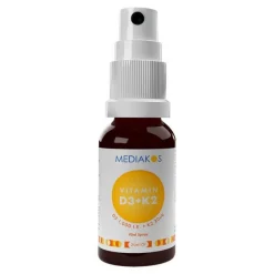 Mediakos Vitamin K|Vitamin D (Colecalciferol)-Vitamin D3 + K2 1000 I.E. 20 µg Vital Spray, 20 ml