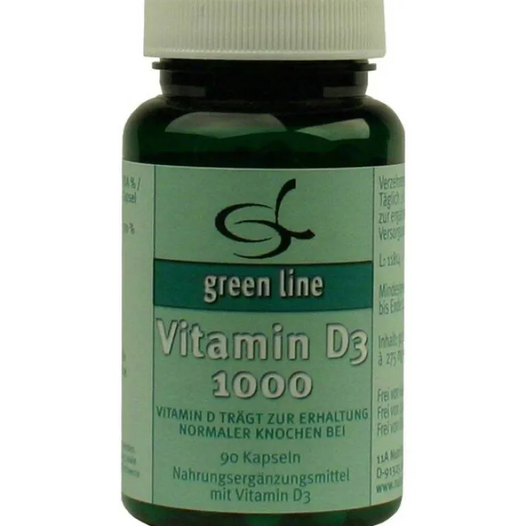 Green line Nutritheke Vitamin D (Colecalciferol)-Vitamin D3 1000 Kapseln, 90 St