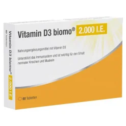 Biomo Vitamin D (Colecalciferol)-Vitamin D3 2.000 I.E. Tabletten, 60 St