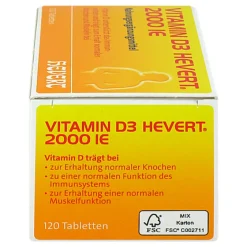 Hevert Vitamin D3 2.000 I.E. Tabletten, 120 St- Vitamin D (Colecalciferol)