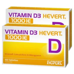 Hevert Vitamin D3 1000 I.E. Tabletten, 200 St- Vitamin D (Colecalciferol)