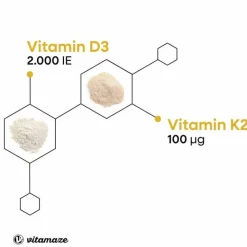 Vitamaze Vitamin D3 K2 2000 I.E. / 100 µg hochdosiert Tabletten , 240 St- Vitamin K|Vitamin D (Colecalciferol)