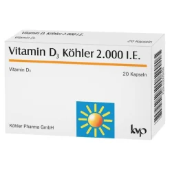 Köhler Vitamin D (Colecalciferol)-Vitamin D3 2000 IE Kapseln, 20 St