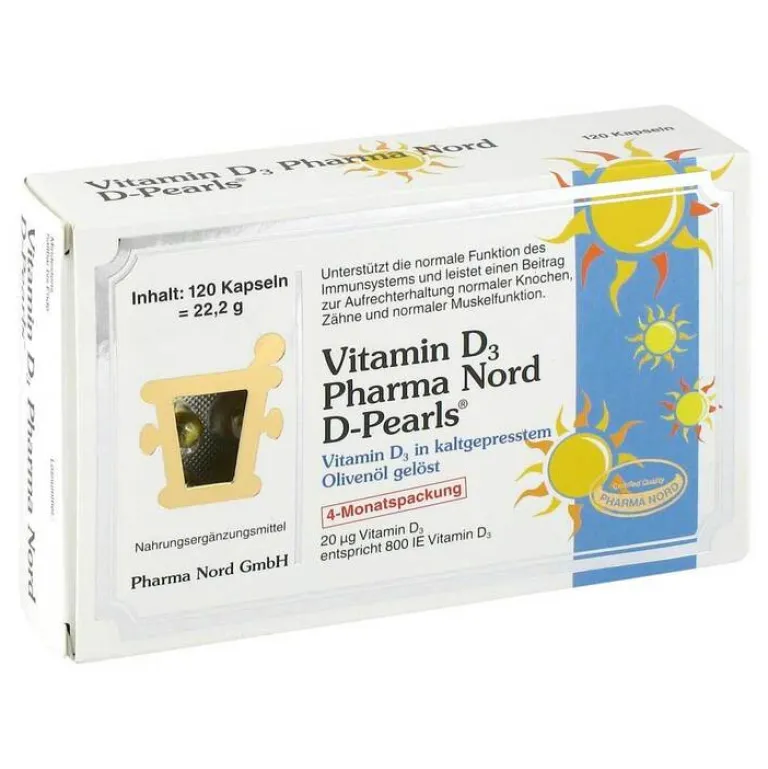 Pharma Nord Vitamin D (Colecalciferol)-Vitamin D3 Kapseln, 120 St