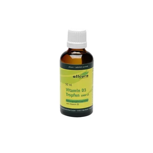 Allcura Vitamin D (Colecalciferol)-Vitamin D3 Tropfen 1000 I.E., 50 ml
