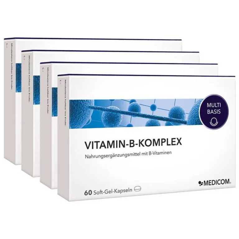 Medicom Vitamin-B-Komplex Weichkapseln, 4X60 St- Vitamin B Komplex