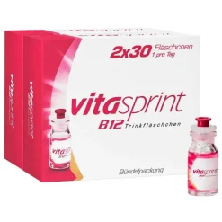Vitasprint B12 Vitamin B12 (Cobalamin)-Trinkfläschchen mit Vitamin B12 für mehr Energie, 2X30 St