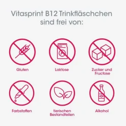 Vitasprint B12 Trinkfläschchen mit Vitamin B12 für mehr Energie, 100 St- Vitamin B12 (Cobalamin)