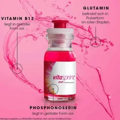 Vitasprint B12 Trinkfläschchen mit Vitamin B12 für mehr Energie, 100 St- Vitamin B12 (Cobalamin)