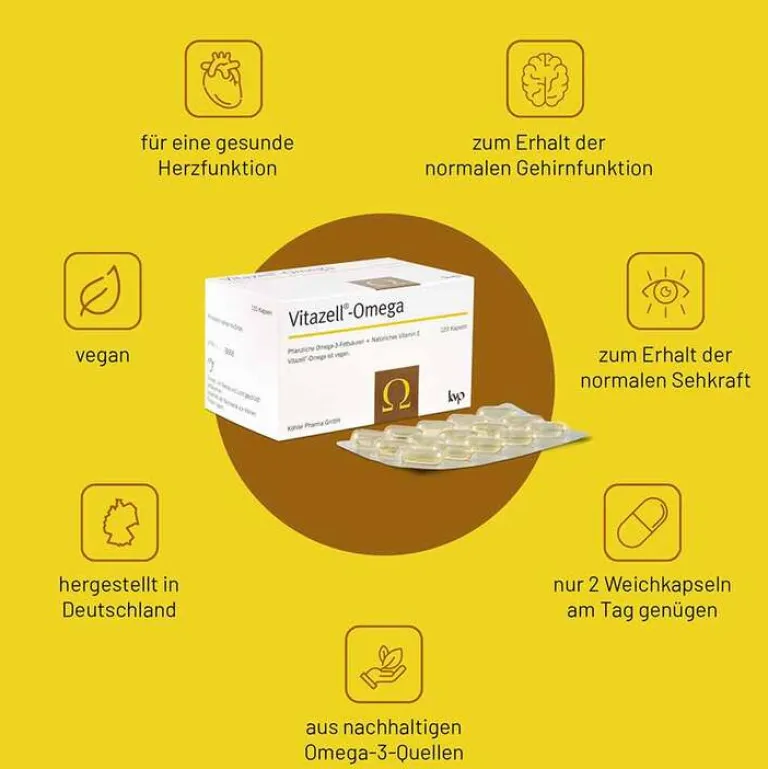 Vitazell -Omega Kapseln, 120 St- Omega 3 Kapseln