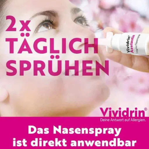 Vividrin ® Azelastin Kombipackung bei Heuschnupfen & Allergien, 1 P- Nasenspray Allergie|Kombipackungen