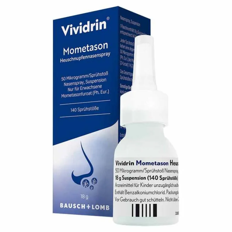 Vividrin ® Mometason Heuschnupfennasenspray bei starken allergischen Beschwerden, 18 g- Nasenspray Allergie|Mometason Nasenspray