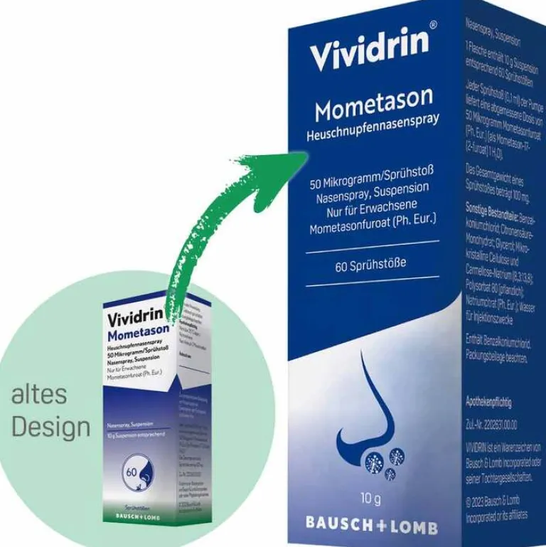 Vividrin ® Mometason Heuschnupfennasenspray bei starken allergischen Beschwerden, 18 g- Nasenspray Allergie|Mometason Nasenspray