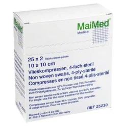 Maimed Sterile Kompressen-Vlieskompressen 10x10 cm steril, 25X2 St