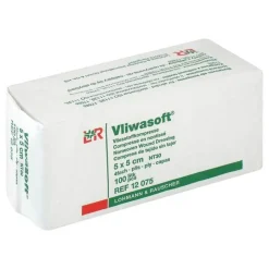 Vliwasoft Sterile Kompressen-Vlieskompressen 5x5cm 4-lagig unsteril, 100 St